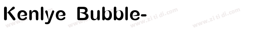 Kenlye Bubble字体转换